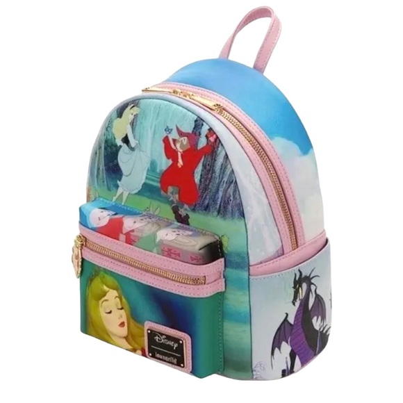 Loungefly Disney Princess Sleeping Beauty Scene Mini Backpack NEW/ sealed - Picture 2 of 10